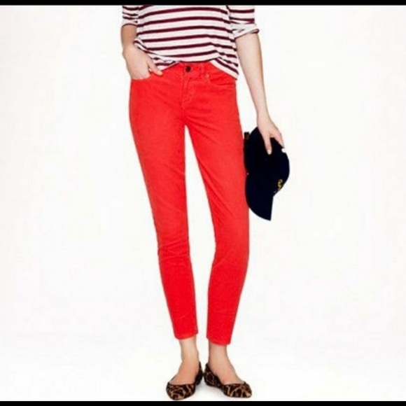 J.Crew toothpick coral cords hip 28 - Picture 2 of 8